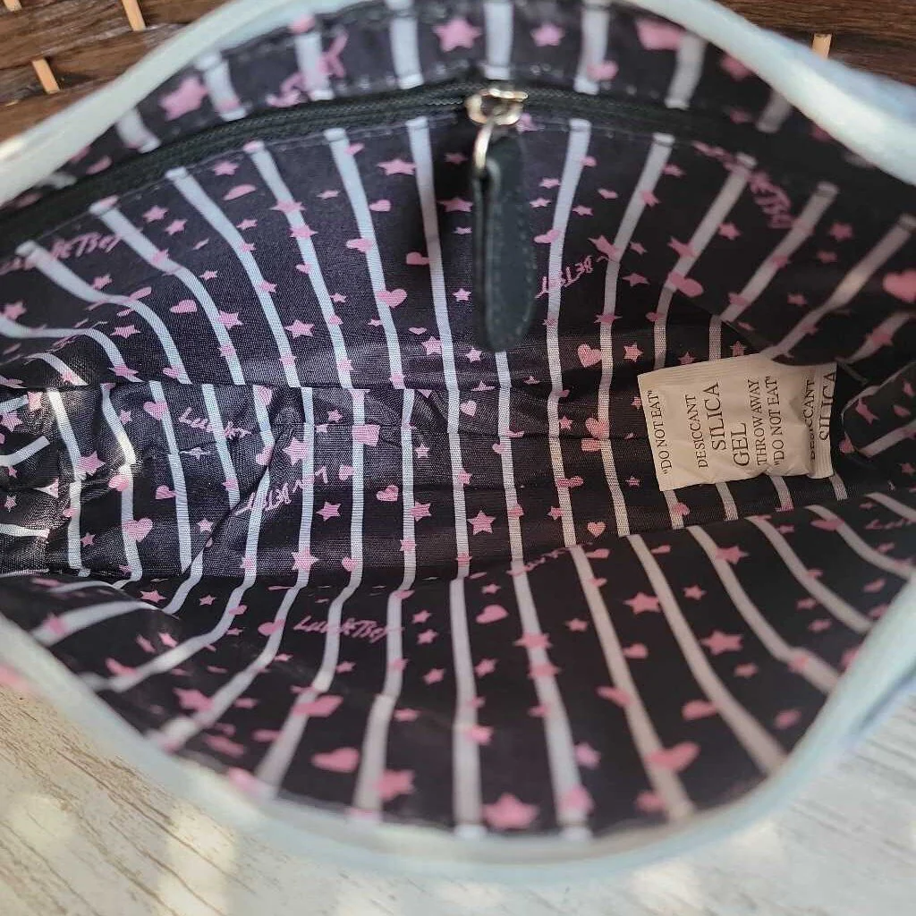 LAV FLWR,9.5X5,SMALL CROSS OVER WITH COIN/EAR BUD PURSE - Image 4