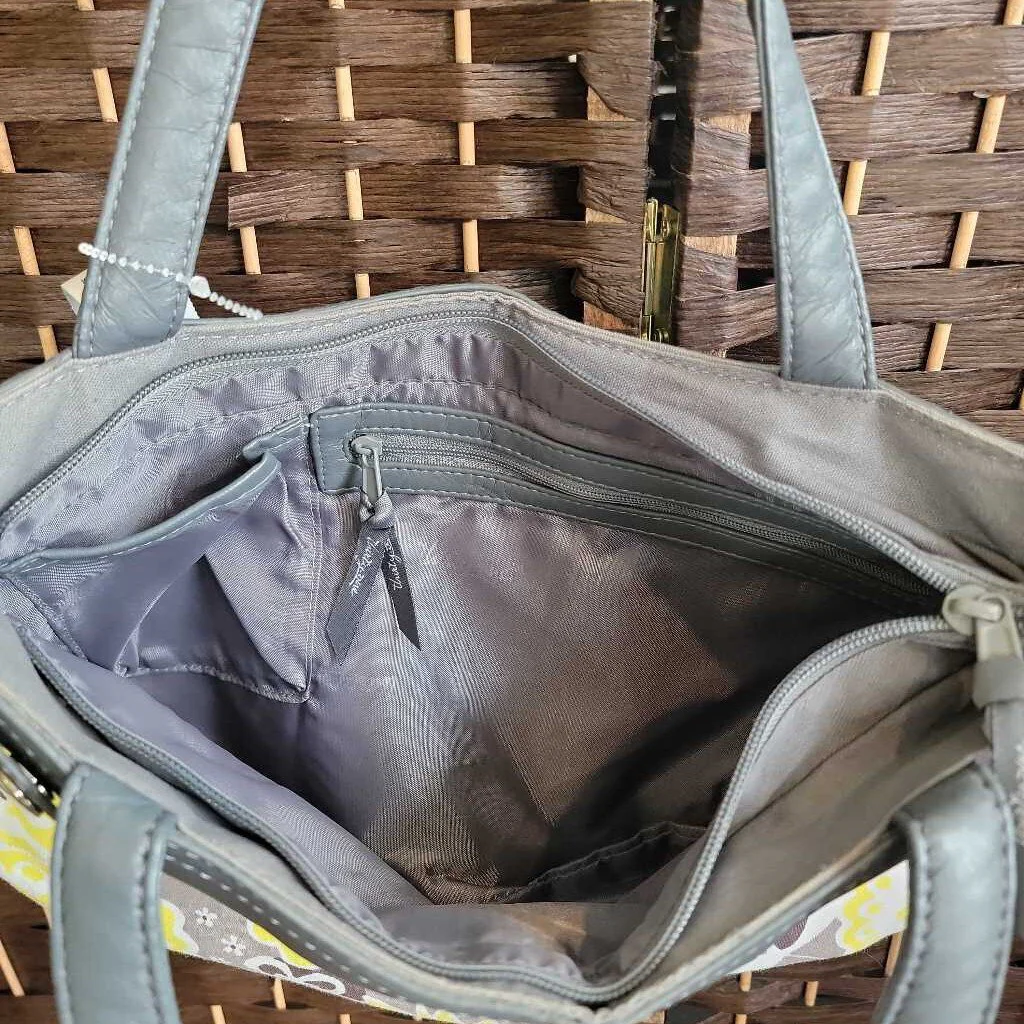 YELLOW,Med,FLORAL HANDBAG - Image 3